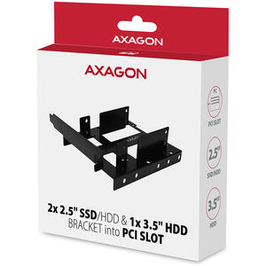 AXAGON RHD-P35 adaptor pentru montarea a  2 HDD/SSD 2.5" in slot PCI, negru