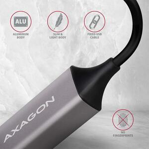 AXAGON Adaptor retea ADE-TRC, USB3.2 Gen 1 Tip C la RJ-45, Metalic, Gri