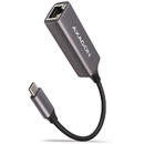 ADE-TRC, Adaptor retea USB3.2 Gen 1 Tip C la  Gigabit Ethernet 10/100/1000 , Metalic, Gri