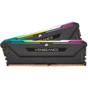 Corsair Vengeance RGB Pro SL 32GB, DDR4, 3600MHz, CL18, 2x16GB, 1.35V - AMD Ryzen Optimized, Negru