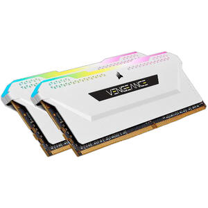 Corsair Vengeance RGB Pro SL 32GB, DDR4, 3600MHz, CL18, 2x16GB, 1.35V - Alb