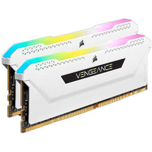 Corsair Vengeance RGB Pro SL 32GB, DDR4, 3600MHz, CL18, 2x16GB, 1.35V - Alb