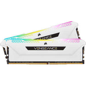 Corsair Memorie DDR4, 16GB, KIT 2x8GB, 3600MHz, C18, 1.35V, Alb, RGB, VENGEANCE PRO SL