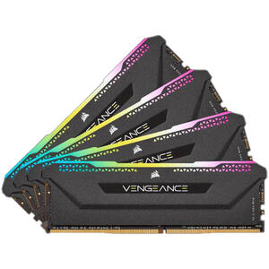 Corsair Vengeance RGB Pro SL 32GB, DDR4, 3600MHz, CL18, 4x8GB, 1.35V, Negru