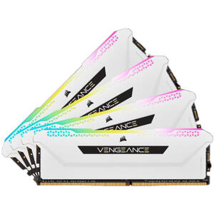 Corsair Vengeance RGB Pro SL 32GB, DDR4, 3200MHz, CL16, 4x8GB, 1.35V, Alb