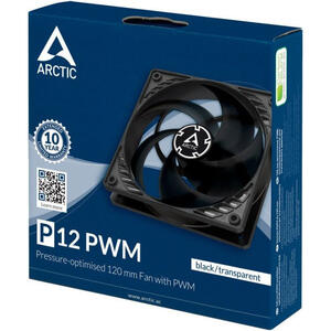 Ventilator ARCTIC P12 PWM (Negru/Transparent)