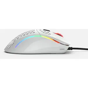 Glorious Mouse Gaming  Model D Minus, RGB, 12000 DPI, 62g, 6 butoane, Alb Lucios