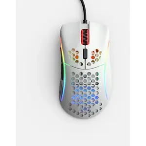 Glorious Mouse Gaming  Model D Minus, RGB, 12000 DPI, 62g, 6 butoane, Alb Lucios