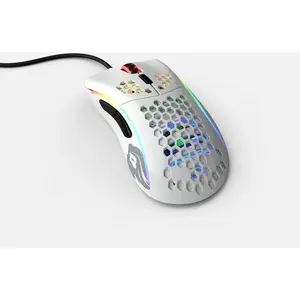 Glorious Mouse Gaming  Model D Minus, RGB, 12000 DPI, 62g, 6 butoane, Alb Lucios