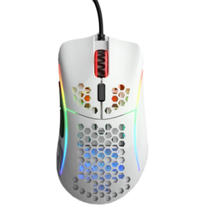 Glorious Mouse Gaming  Model D Minus, RGB, 12000 DPI, 62g, 6 butoane, Alb Lucios