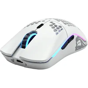 Glorious PC Gaming Race Mouse Model O Wireless, 19000 DPI, 69 grame, 6 butoane, Alb mat