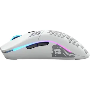 Glorious PC Gaming Race Mouse Model O Wireless, 19000 DPI, 69 grame, 6 butoane, Alb mat