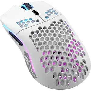 Glorious Mouse Gaming Model O Wireless, 19000 DPI, 69 grame, 6 butoane, Alb mat