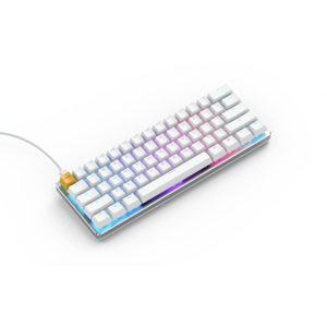 Glorious Tastatura mecanica GMMK Compact White Ice Edition, Gateron Brown Switch, Layout US, Alb