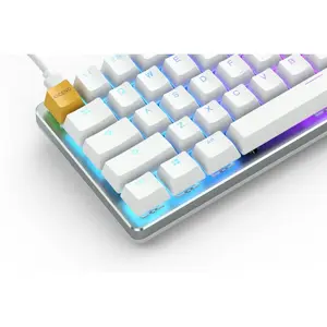 Glorious Tastatura mecanica GMMK Compact White Ice Edition, Gateron Brown Switch, Layout US, Alb