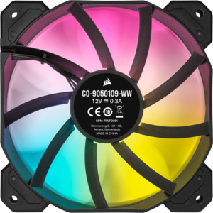 Ventilator Corsair SP120 RGB ELITE Performance 120mm PWM Triple Fan Kit with iCUE Lighting Node CORE