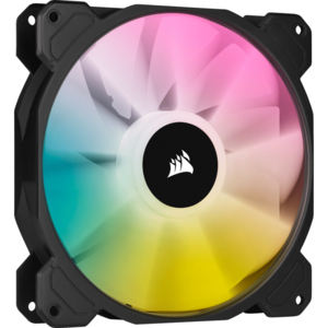 Ventilator Corsair iCUE SP140 RGB ELITE Performance 140mm PWM, kit 2 buc, include Lighting Node CORE, Negru