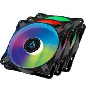 Ventilator ARCTIC P12 PWM PST A-RGB, (pachet 3 ventilatoare)