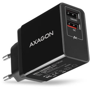 AXAGON Incarcator retea Smart ACU-QS24, 5V 1,2A + 1x QC3.0, 24W, negru