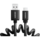 AXAGON Cablu de date BUMM-AM10TB, Twister Micro USB la USB-A, 0.6m, USB 2.0, 2.4A, Aluminiu, Negru