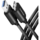 AXAGON Cablu de date BUMM3-AM10AB, USB-Micro B  la USB-A, 1m, USB 3.2 Gen 1, 3A, impletit, negru