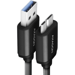 AXAGON Cablu USB-Micro B  la USB-A, 1m, USB 3.2 Gen 1, 3A, impletit, negru