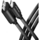 AXAGON Cablu de date BUMM3-CM10AB, USB-Micro B la USB-C, 1m, USB 3.2 Gen 1, 3A, impletit, negru