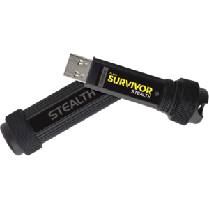 Corsair Flash Survivor Stealth, 32GB, aluminiu, shock resistant, waterproof, USB 3.0
