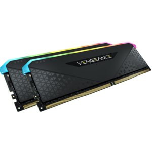 Corsair Memorie DDR4, 16GB, KIT 2x8GB, 3600MHz, C18, 1.35V, Negru, RGB, VENGEANCE RS