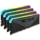 Corsair Vengeance RGB RT 128GB, DDR4, 3600MHz, CL18, 4x32GB, 1.35V, Negru