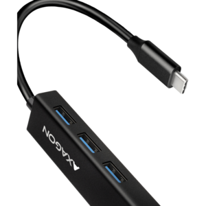 Hub AXAGON Hub USB HMC-GL3A, 3x USB3.2 Gen 1, hub Subtire, cablu de 20 cm USB Type-C, 1 x RJ45 Gigabit