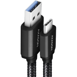 AXAGON Cablu USB-C la USB-A, 1.5m, USB 3.2 Gen 1, 3A, impletit, negru