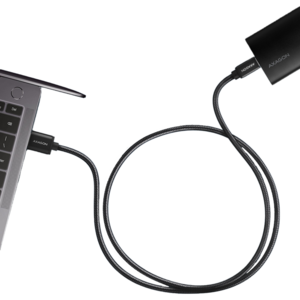AXAGON Cablu USB-C la USB-A, 2m, USB 3.2 Gen 1, 3A, impletit, negru