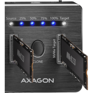 AXAGON ADSA-M2C, USB3.1, 2x M.2, Docking Station, Negru
