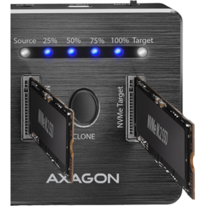 AXAGON Rack ADSA-M2C, USB3.1 - 2x M.2, Docking Station, Negru