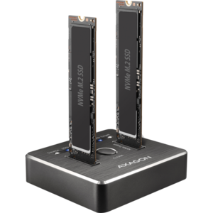 AXAGON Rack ADSA-M2C, USB3.1 - 2x M.2, Docking Station, Negru