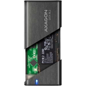 AXAGON Rack Extern EEM2-SBC, USB-C 3.2, M.2 SSD, Negru
