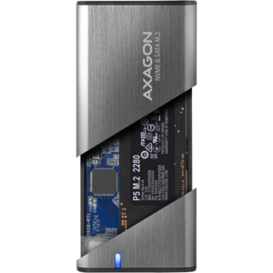 AXAGON Rack Extern EEM2-SG2, USB-C 3.2, M.2 NVMe, Gri