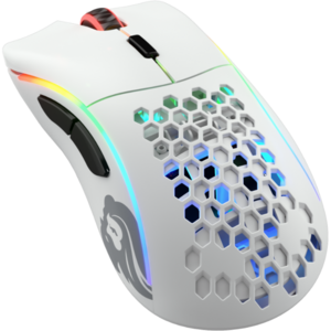 Glorious Mouse Gaming  Model D, Wireless, RGB, 19000 DPI, 69g, 6 butoane, Alb Mat