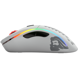 Glorious Mouse Gaming  Model D, Wireless, RGB, 19000 DPI, 69g, 6 butoane, Alb Mat