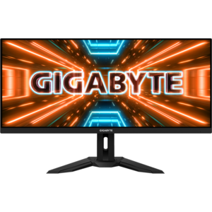 Monitor GIGABYTE M34WQ, IPS, 34", 4K, HDMI, DisplayPort, KVM, Boxe, 144 Hz, 1 ms, Negru