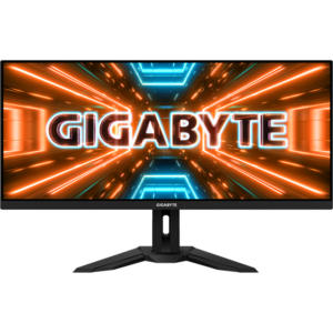 Monitor GIGABYTE M34WQ Gaming, 34 inch, IPS, UltraHD, 3840 x 2160, DisplayPort, HDMI, KVM, Boxe, 144 Hz, 1 ms, Negru