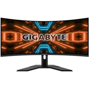 Monitor GIGABYTE G34WQC A Gaming, 34 inch, VA, UltraHD, 3840 x 2160, 144 Hz, curbat 1500R, DisplayPort, HDMI, Boxe, 144Hz, 1ms, Negru