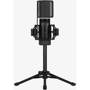 Microfon streamplify MIC RGB, USB-A, Negru - cu Tripod