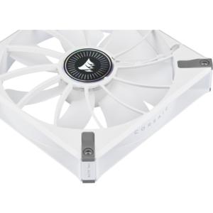 Ventilator Corsair ML140 RGB ELITE Premium 140mm PWM Magnetic Levitation Dual Fan Kit with iCUE Lighting Node CORE - White Frame