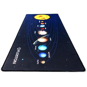 Floston SOLAR SYSTEM, 90 x 40cm, baza cauciucata, suprafata textila, margini cusute, Negru