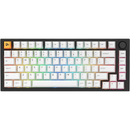 Tastatura mecanica GMMK PRO 75% Pre-built, USB-C, Fox Linear Switch, Layout US, Negru/Alb