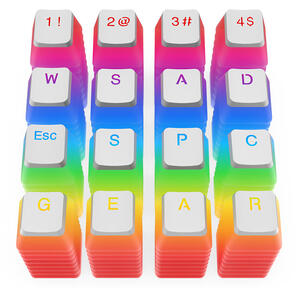 SPC Gear Taste - KC104 Pudding Onyx White DBL Shot PBT