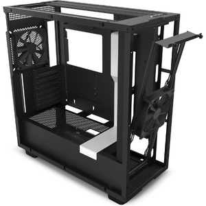 Carcasa NZXT H7 Flow, Matte White/Matte Black