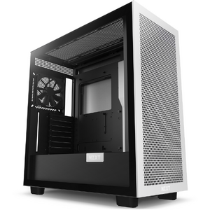 Carcasa NZXT H7 Flow, Matte White/Matte Black